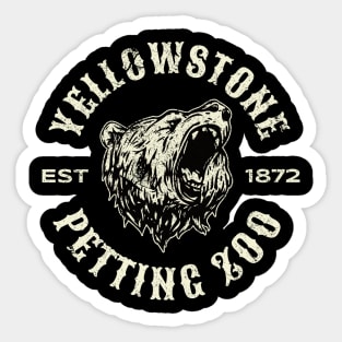 Yellowstone Angry Bear Petting Zoo Sticker